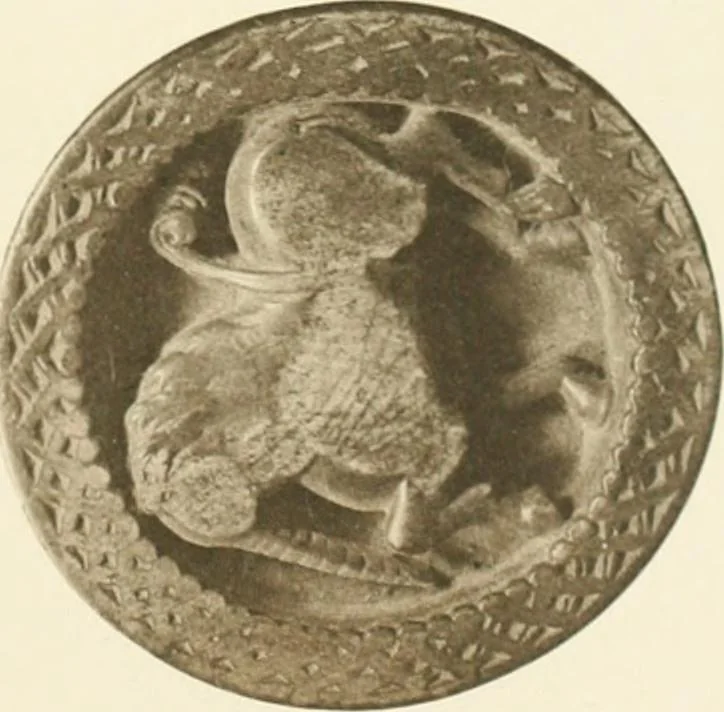 An illustration from Catalogue of the ivory carvings of the Christian era with examples of Mohammedan art and carvings in bone in the Department of British and Mediaeval Antiquities and Ethnography of the British Museum, 1909, leaf 352