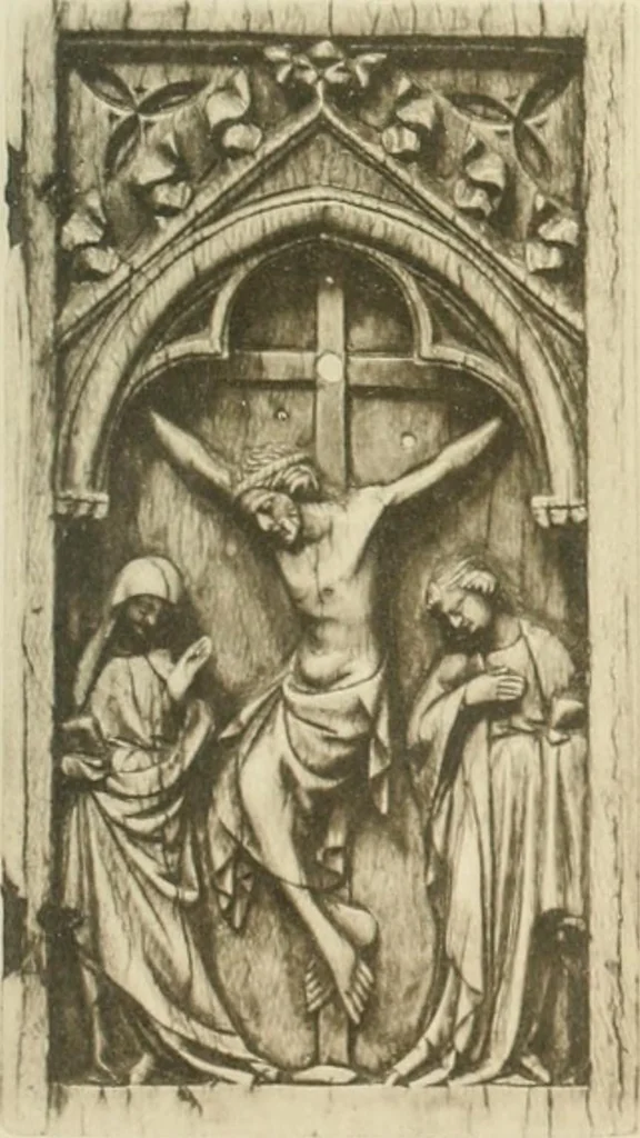 An illustration from Catalogue of the ivory carvings of the Christian era with examples of Mohammedan art and carvings in bone in the Department of British and Mediaeval Antiquities and Ethnography of the British Museum, 1909, leaf 362