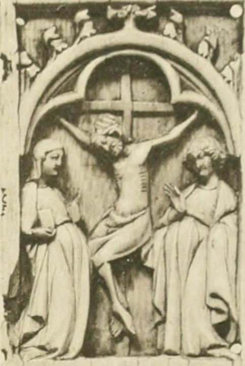 An illustration from Catalogue of the ivory carvings of the Christian era with examples of Mohammedan art and carvings in bone in the Department of British and Mediaeval Antiquities and Ethnography of the British Museum, 1909, leaf 362