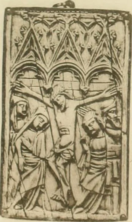 An illustration from Catalogue of the ivory carvings of the Christian era with examples of Mohammedan art and carvings in bone in the Department of British and Mediaeval Antiquities and Ethnography of the British Museum, 1909, leaf 382