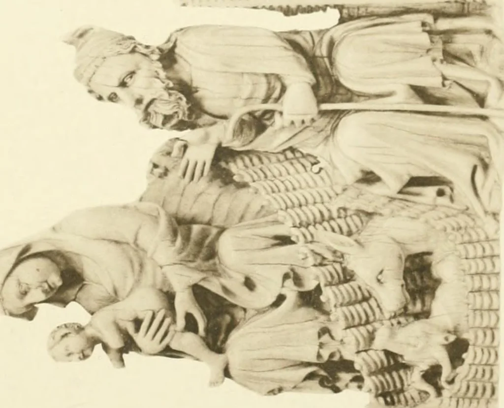 An illustration from Catalogue of the ivory carvings of the Christian era with examples of Mohammedan art and carvings in bone in the Department of British and Mediaeval Antiquities and Ethnography of the British Museum, 1909, leaf 404