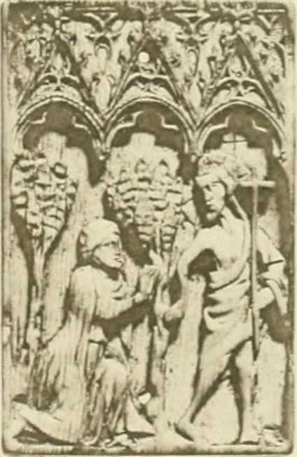 An illustration from Catalogue of the ivory carvings of the Christian era with examples of Mohammedan art and carvings in bone in the Department of British and Mediaeval Antiquities and Ethnography of the British Museum, 1909, leaf 410