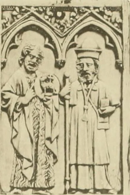 An illustration from Catalogue of the ivory carvings of the Christian era with examples of Mohammedan art and carvings in bone in the Department of British and Mediaeval Antiquities and Ethnography of the British Museum, 1909, leaf 412