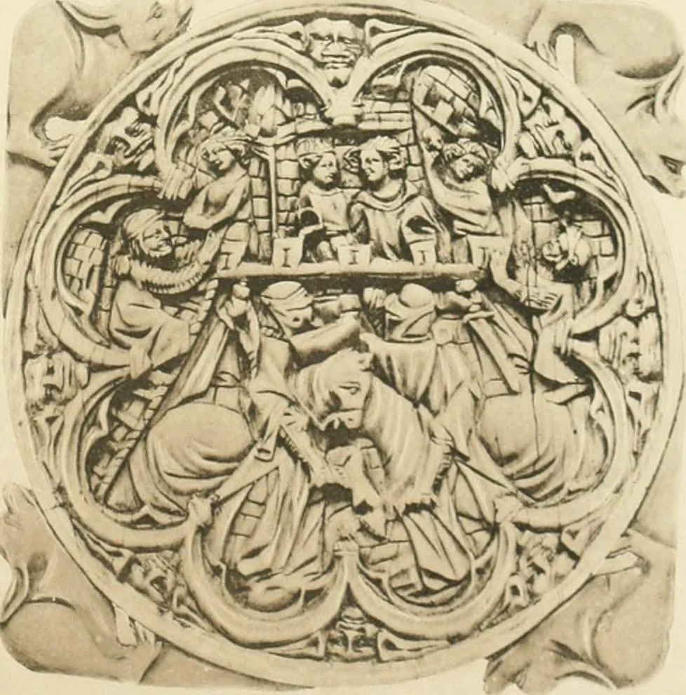 An illustration from Catalogue of the ivory carvings of the Christian era with examples of Mohammedan art and carvings in bone in the Department of British and Mediaeval Antiquities and Ethnography of the British Museum, 1909, leaf 426