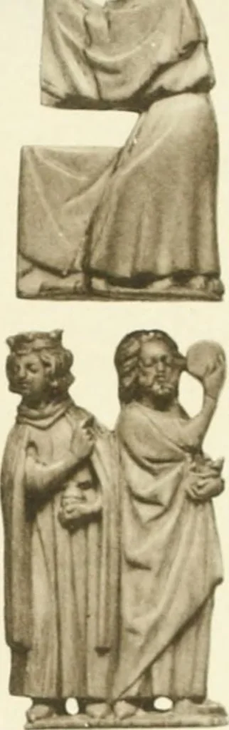 An illustration from Catalogue of the ivory carvings of the Christian era with examples of Mohammedan art and carvings in bone in the Department of British and Mediaeval Antiquities and Ethnography of the British Museum, 1909, leaf 434