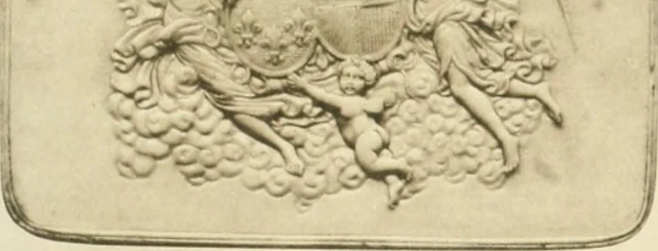 An illustration from Catalogue of the ivory carvings of the Christian era with examples of Mohammedan art and carvings in bone in the Department of British and Mediaeval Antiquities and Ethnography of the British Museum, 1909, leaf 456