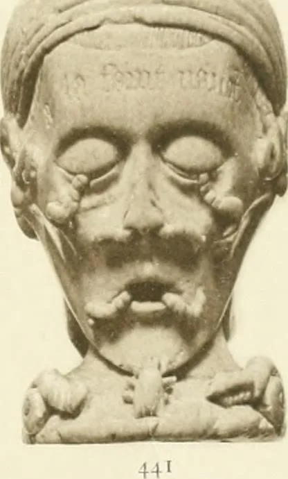 An illustration from Catalogue of the ivory carvings of the Christian era with examples of Mohammedan art and carvings in bone in the Department of British and Mediaeval Antiquities and Ethnography of the British Museum, 1909, leaf 458