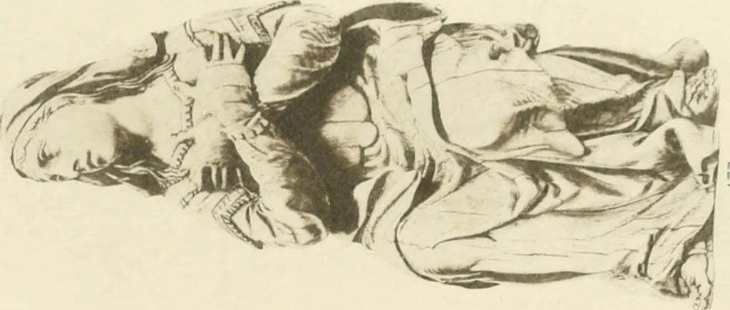 An illustration from Catalogue of the ivory carvings of the Christian era with examples of Mohammedan art and carvings in bone in the Department of British and Mediaeval Antiquities and Ethnography of the British Museum, 1909, leaf 466