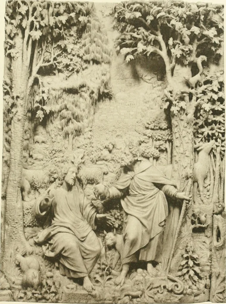 An illustration from Catalogue of the ivory carvings of the Christian era with examples of Mohammedan art and carvings in bone in the Department of British and Mediaeval Antiquities and Ethnography of the British Museum, 1909, leaf 470