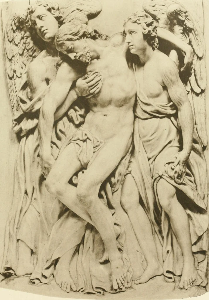 An illustration from Catalogue of the ivory carvings of the Christian era with examples of Mohammedan art and carvings in bone in the Department of British and Mediaeval Antiquities and Ethnography of the British Museum, 1909, leaf 472
