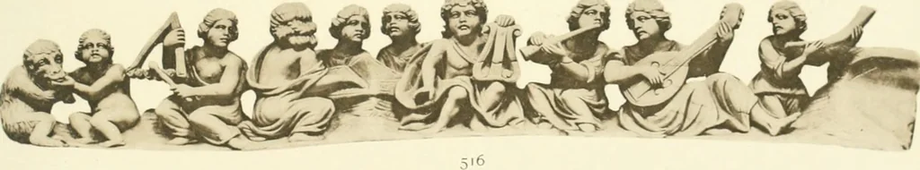 An illustration from Catalogue of the ivory carvings of the Christian era with examples of Mohammedan art and carvings in bone in the Department of British and Mediaeval Antiquities and Ethnography of the British Museum, 1909, leaf 480