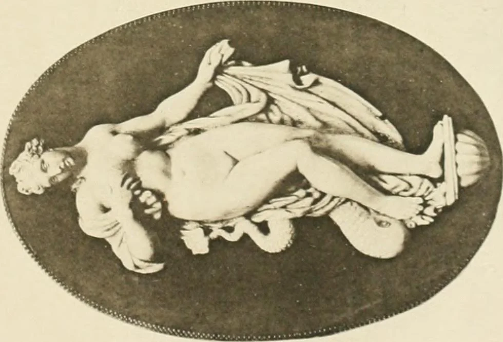 An illustration from Catalogue of the ivory carvings of the Christian era with examples of Mohammedan art and carvings in bone in the Department of British and Mediaeval Antiquities and Ethnography of the British Museum, 1909, leaf 482