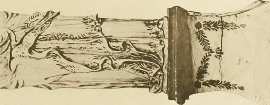 An illustration from Catalogue of the ivory carvings of the Christian era with examples of Mohammedan art and carvings in bone in the Department of British and Mediaeval Antiquities and Ethnography of the British Museum, 1909, leaf 488