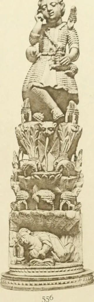 An illustration from Catalogue of the ivory carvings of the Christian era with examples of Mohammedan art and carvings in bone in the Department of British and Mediaeval Antiquities and Ethnography of the British Museum, 1909, leaf 490