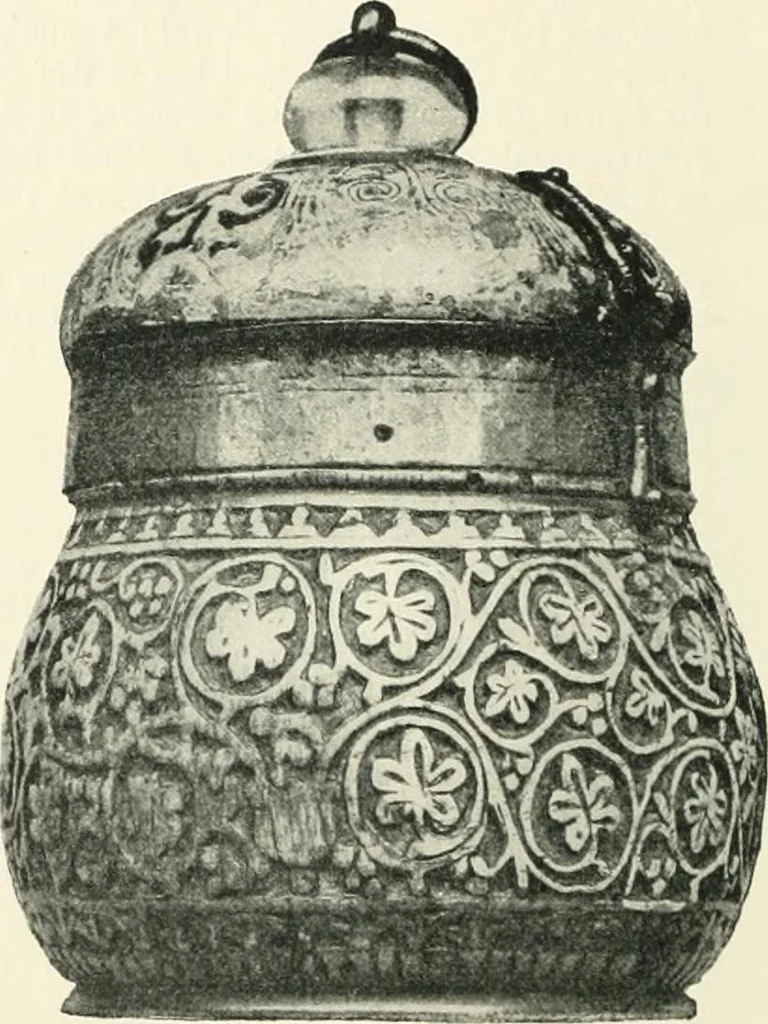 An illustration from Catalogue of the ivory carvings of the Christian era with examples of Mohammedan art and carvings in bone in the Department of British and Mediaeval Antiquities and Ethnography of the British Museum, 1909, leaf 69