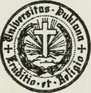 An illustration from Ivsti Calvini Veteracastrensis Pro Sacrosancta Catholica Romana Ecclesia, proqvesva ad eam transmigratione apologia ... Accessit Epistolarvm Catholicarvm eivsdem volvmen vnvm .., 1602, leaf 1