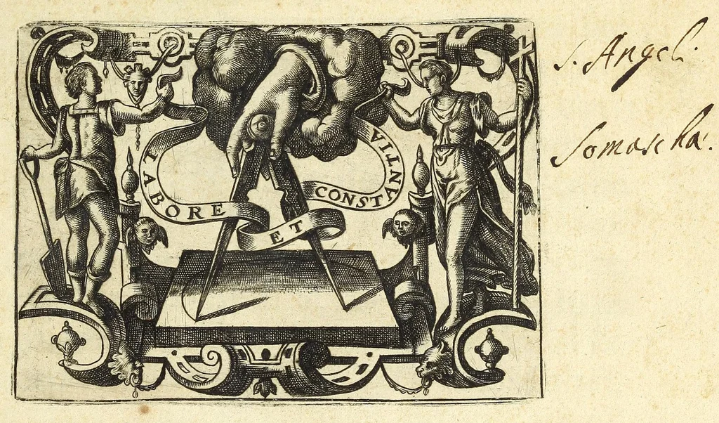 An illustration from Ivsti LipsI Admiranda, siue, De magnitudine Romana libri qvattvor : ad serenissimvm principem Albertum Austrium, 1598, leaf 5