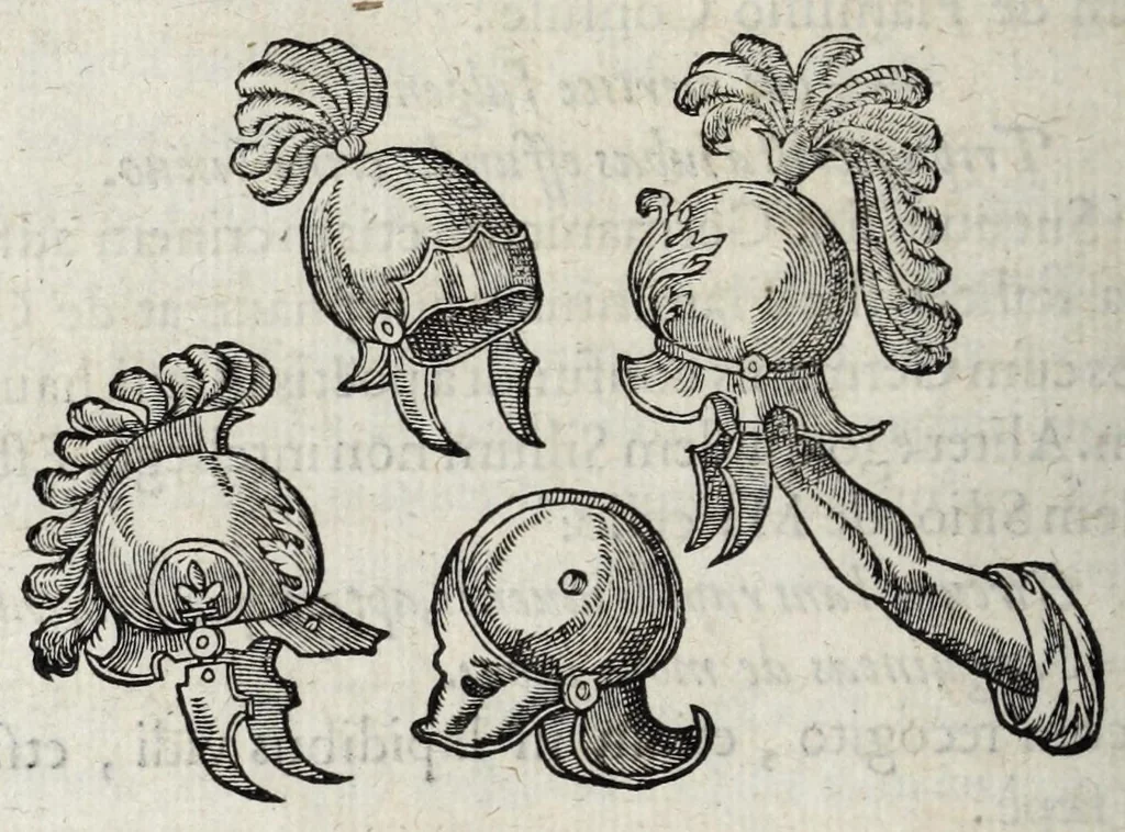 An illustration from Ivsti LipsI De militia romana libri qvinqve : commentarivs ad Polybivm, e parte primâ Historicae facis, 1595, leaf 236