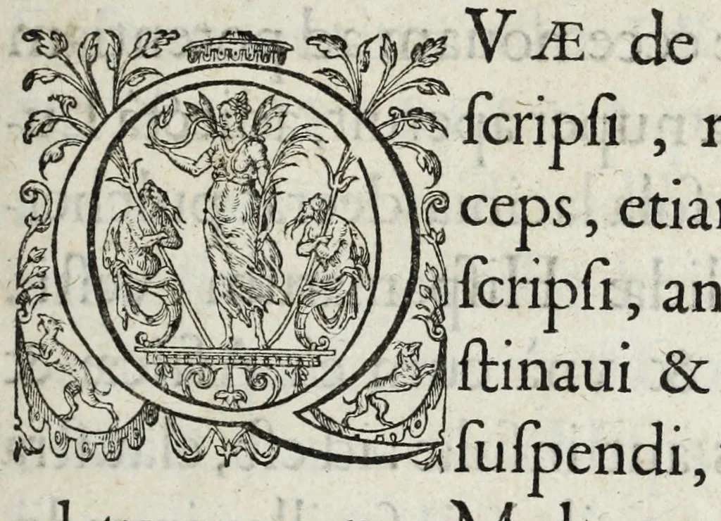 An illustration from Ivsti LipsI De militia romana libri qvinqve : commentarivs ad Polybivm, e parte primâ Historicae facis, 1595, leaf 7