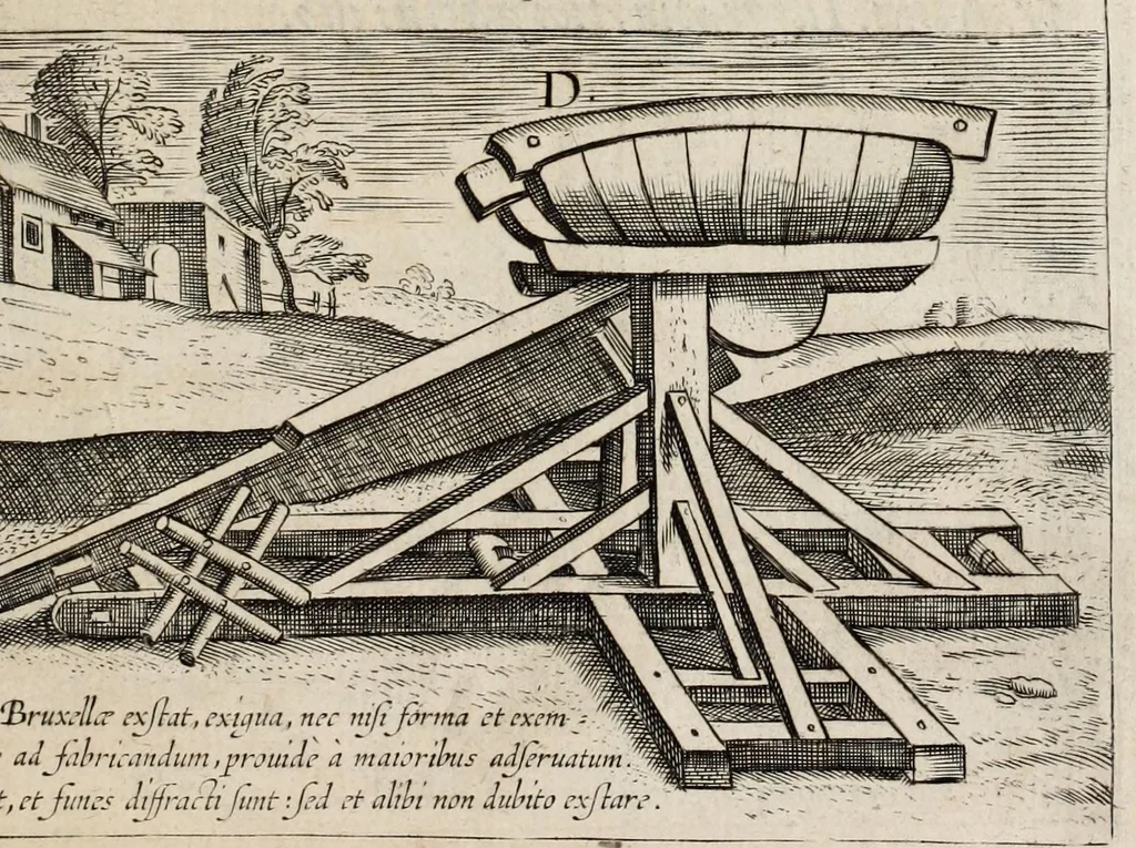 An illustration from Ivsti LipsI Poliorcetic[o]n, siue, De machinis, tormentis, telis, libri quinque : ad historiarum lucem, 1625, leaf 139