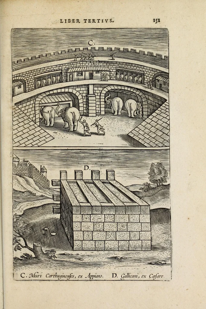 An illustration from Ivsti LipsI Poliorcetic[o]n, siue, De machinis, tormentis, telis, libri quinque : ad historiarum lucem, 1625, leaf 153