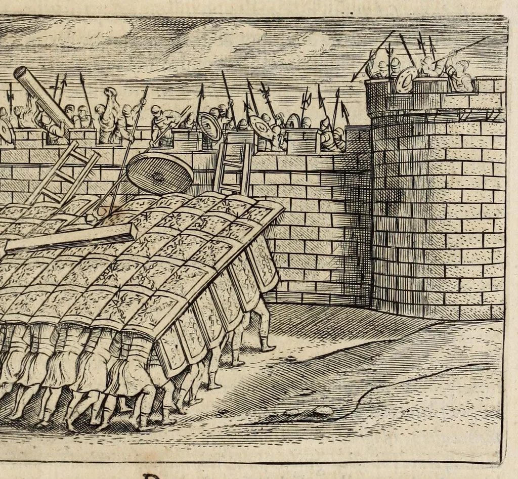 An illustration from Ivsti LipsI Poliorcetic[o]n, siue, De machinis, tormentis, telis, libri quinque : ad historiarum lucem, 1625, leaf 191