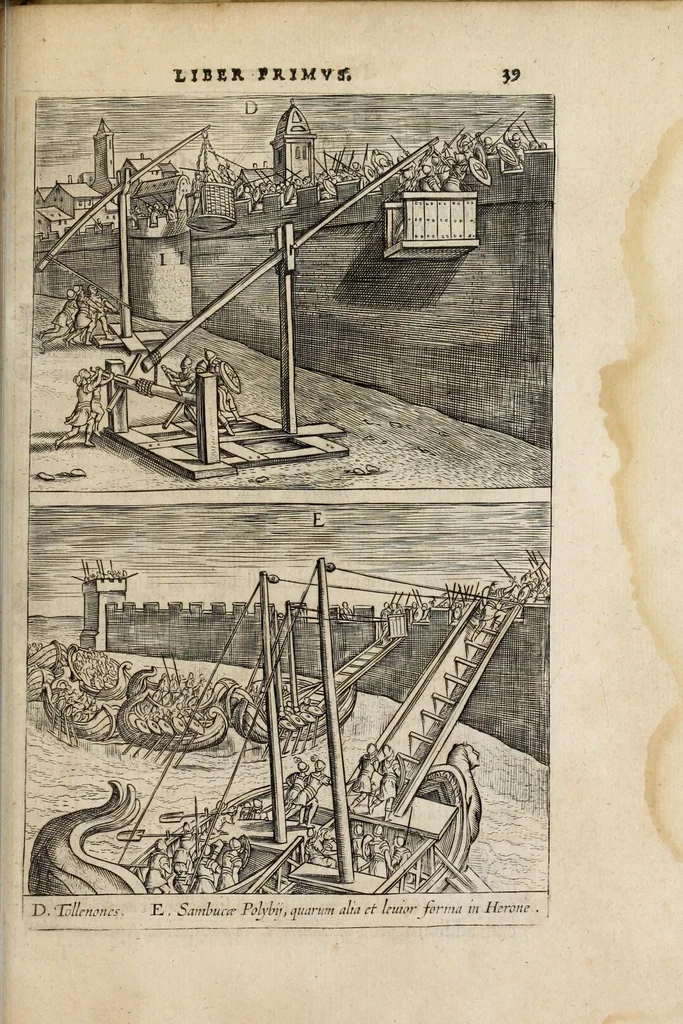 An illustration from Ivsti LipsI Poliorcetic[o]n, siue, De machinis, tormentis, telis, libri quinque : ad historiarum lucem, 1625, leaf 41