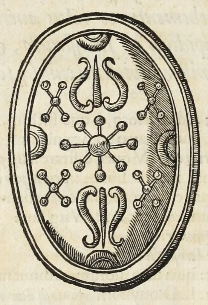 An illustration from Ivusti LipsI De militia Romana libri qvinqve : commentarivs ad Polybium, 1630, leaf 116