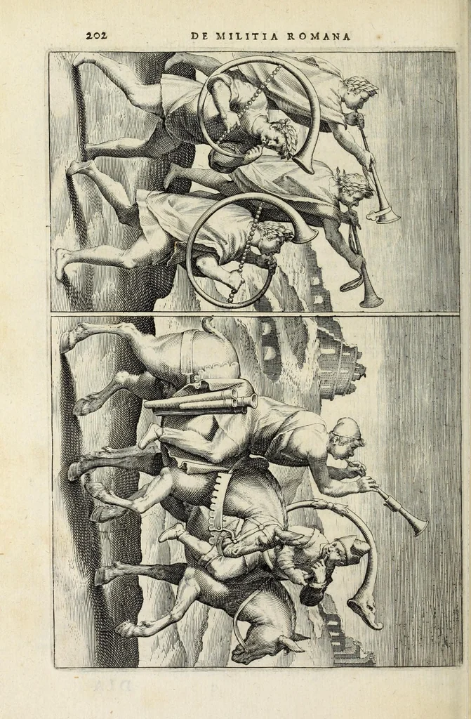 An illustration from Ivusti LipsI De militia Romana libri qvinqve : commentarivs ad Polybium, 1630, leaf 212