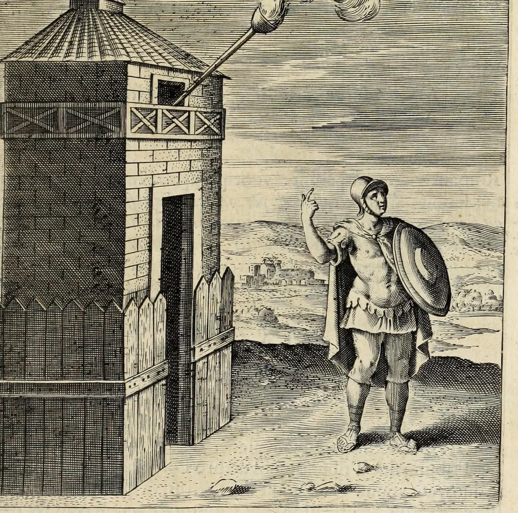 An illustration from Ivusti LipsI De militia Romana libri qvinqve : commentarivs ad Polybium, 1630, leaf 291