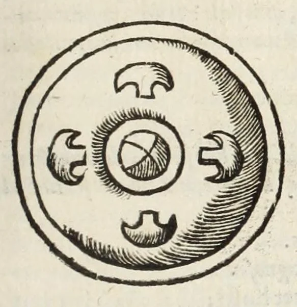 An illustration from Ivusti LipsI De militia Romana libri qvinqve : commentarivs ad Polybium, 1630, leaf 395