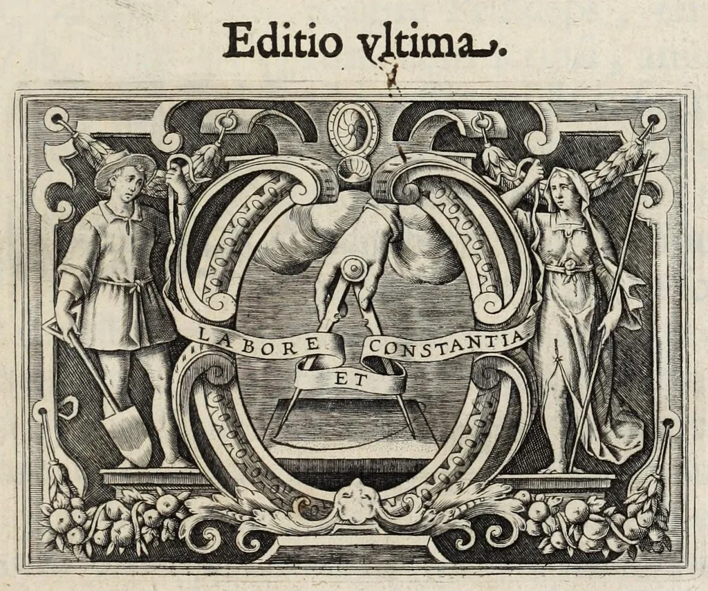 An illustration from Ivusti LipsI De militia Romana libri qvinqve : commentarivs ad Polybium, 1630, leaf 9
