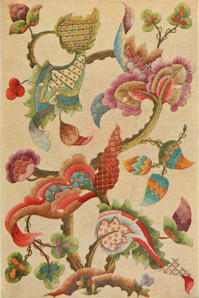 An illustration from Jacobean crewel work and traditional designs, 1900, leaf 12