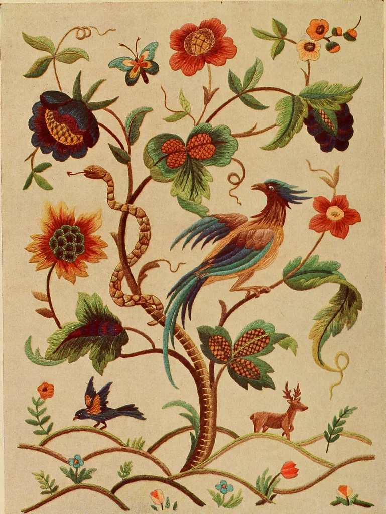An illustration from Jacobean crewel work and traditional designs, 1900, leaf 21
