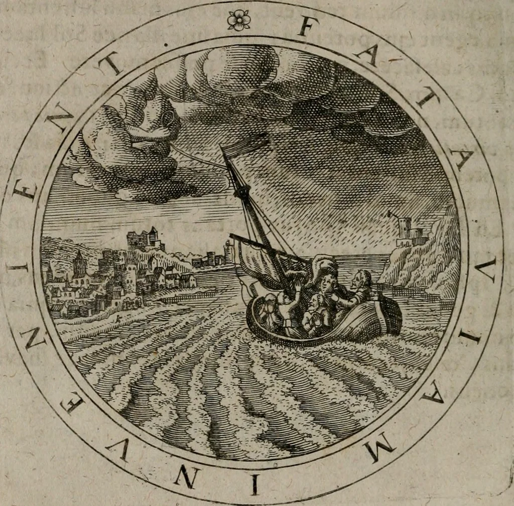 An illustration from Jacobi Bornitii emblemata ethico politica : ingenuâ atque eruditâ interpretatione nunc primùm illustrata / per M. Nicolaum Meerfeldt..., 1669, leaf 11