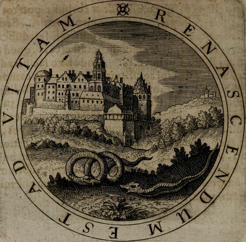 An illustration from Jacobi Bornitii emblemata ethico politica : ingenuâ atque eruditâ interpretatione nunc primùm illustrata / per M. Nicolaum Meerfeldt..., 1669, leaf 121
