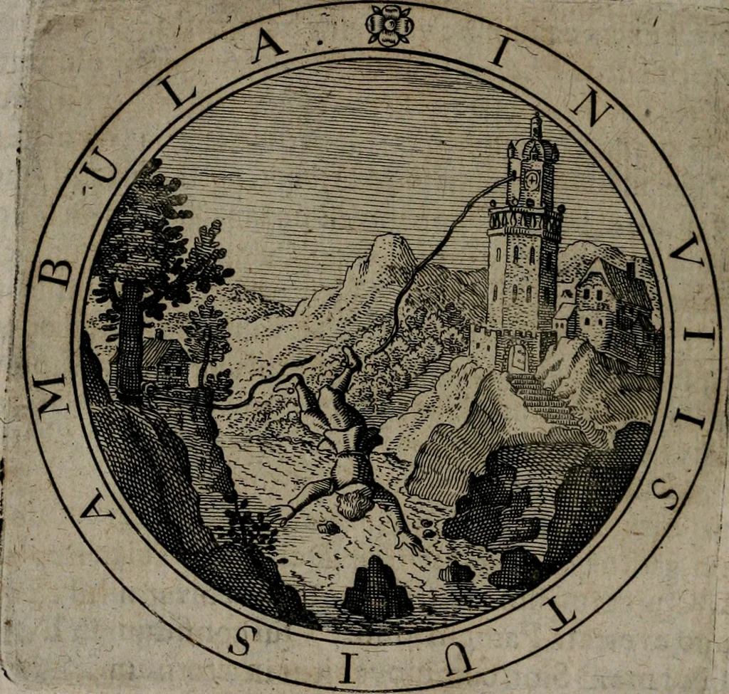 An illustration from Jacobi Bornitii emblemata ethico politica : ingenuâ atque eruditâ interpretatione nunc primùm illustrata / per M. Nicolaum Meerfeldt..., 1669, leaf 131