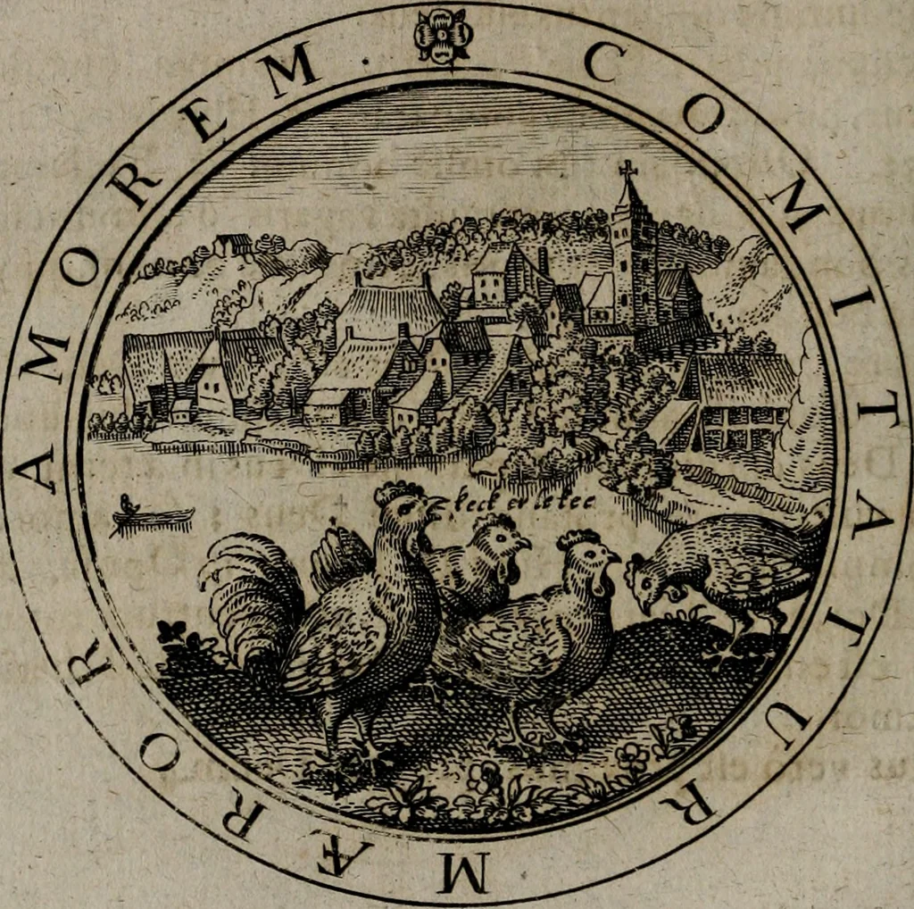 An illustration from Jacobi Bornitii emblemata ethico politica : ingenuâ atque eruditâ interpretatione nunc primùm illustrata / per M. Nicolaum Meerfeldt..., 1669, leaf 143