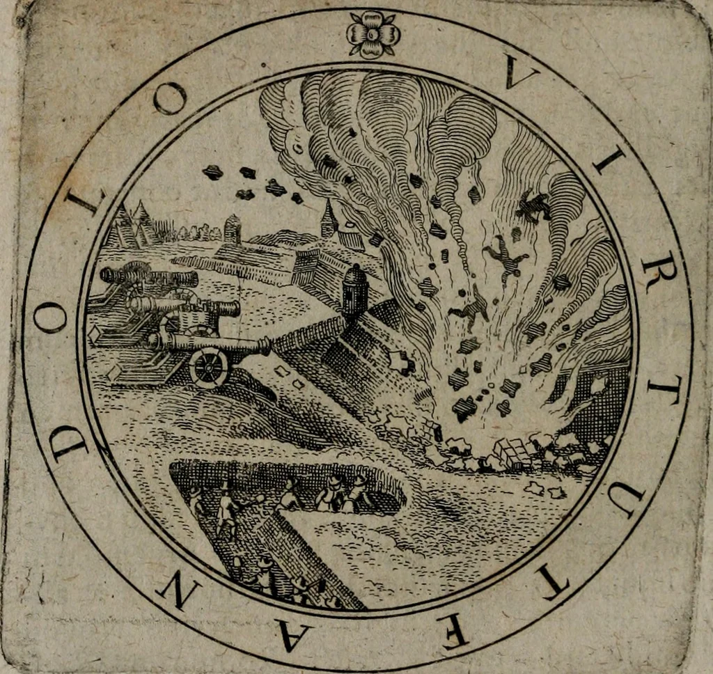 An illustration from Jacobi Bornitii emblemata ethico politica : ingenuâ atque eruditâ interpretatione nunc primùm illustrata / per M. Nicolaum Meerfeldt..., 1669, leaf 155