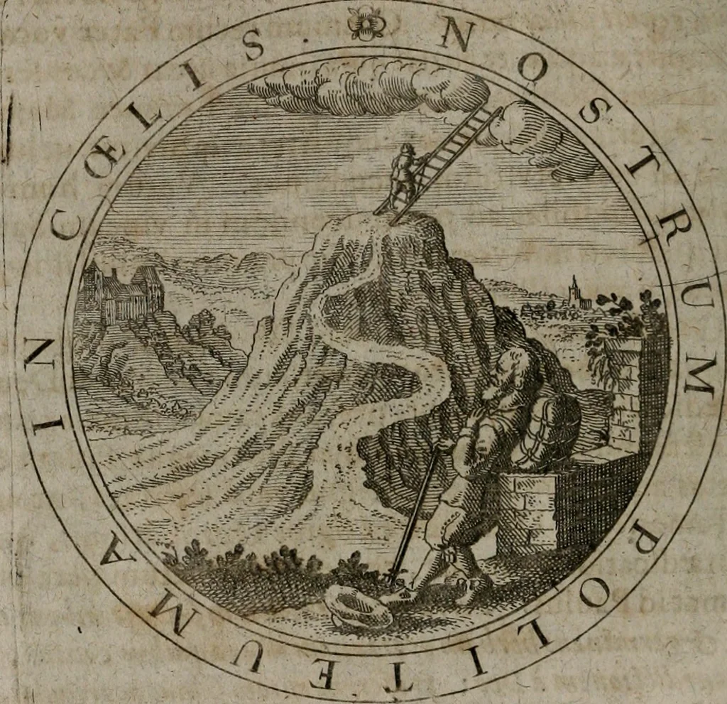 An illustration from Jacobi Bornitii emblemata ethico politica : ingenuâ atque eruditâ interpretatione nunc primùm illustrata / per M. Nicolaum Meerfeldt..., 1669, leaf 17