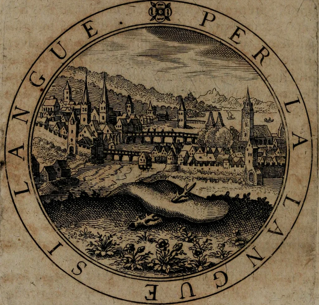 An illustration from Jacobi Bornitii emblemata ethico politica : ingenuâ atque eruditâ interpretatione nunc primùm illustrata / per M. Nicolaum Meerfeldt..., 1669, leaf 203