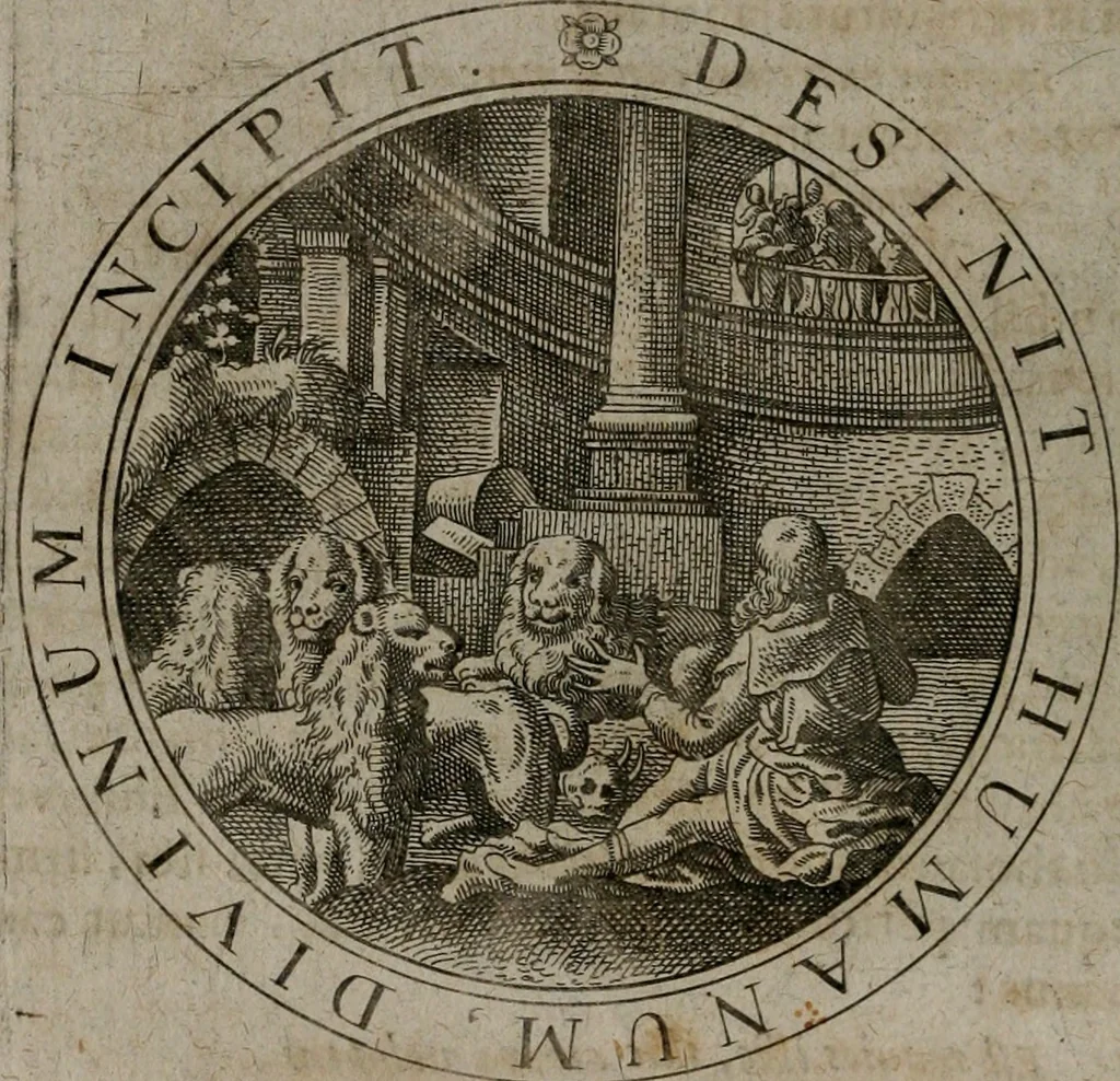 An illustration from Jacobi Bornitii emblemata ethico politica : ingenuâ atque eruditâ interpretatione nunc primùm illustrata / per M. Nicolaum Meerfeldt..., 1669, leaf 21