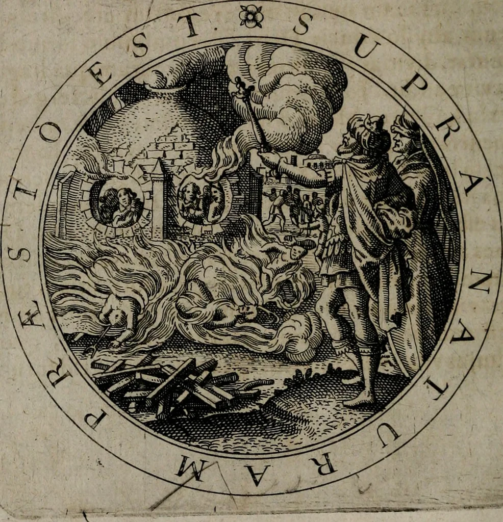 An illustration from Jacobi Bornitii emblemata ethico politica : ingenuâ atque eruditâ interpretatione nunc primùm illustrata / per M. Nicolaum Meerfeldt..., 1669, leaf 23