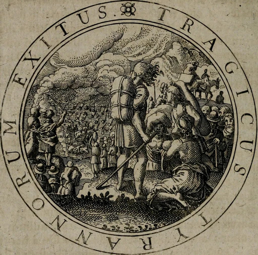 An illustration from Jacobi Bornitii emblemata ethico politica : ingenuâ atque eruditâ interpretatione nunc primùm illustrata / per M. Nicolaum Meerfeldt..., 1669, leaf 25