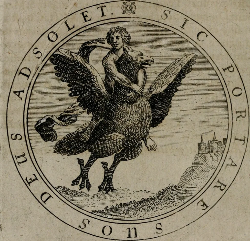 An illustration from Jacobi Bornitii emblemata ethico politica : ingenuâ atque eruditâ interpretatione nunc primùm illustrata / per M. Nicolaum Meerfeldt..., 1669, leaf 27