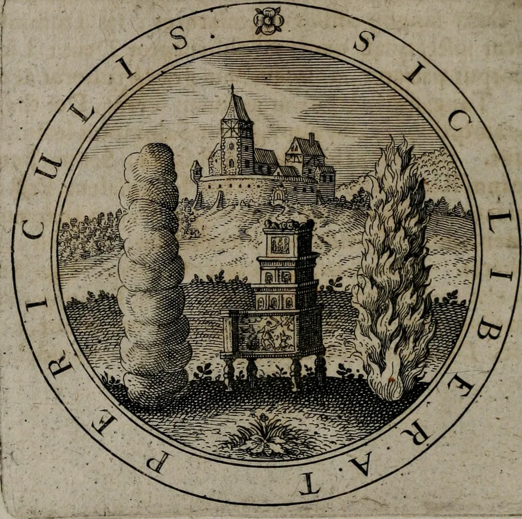 An illustration from Jacobi Bornitii emblemata ethico politica : ingenuâ atque eruditâ interpretatione nunc primùm illustrata / per M. Nicolaum Meerfeldt..., 1669, leaf 29