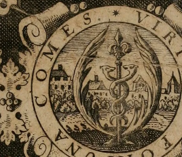 An illustration from Jacobi Bornitii emblemata ethico politica : ingenuâ atque eruditâ interpretatione nunc primùm illustrata / per M. Nicolaum Meerfeldt..., 1669, leaf 4