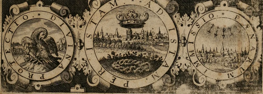 An illustration from Jacobi Bornitii emblemata ethico politica : ingenuâ atque eruditâ interpretatione nunc primùm illustrata / per M. Nicolaum Meerfeldt..., 1669, leaf 4