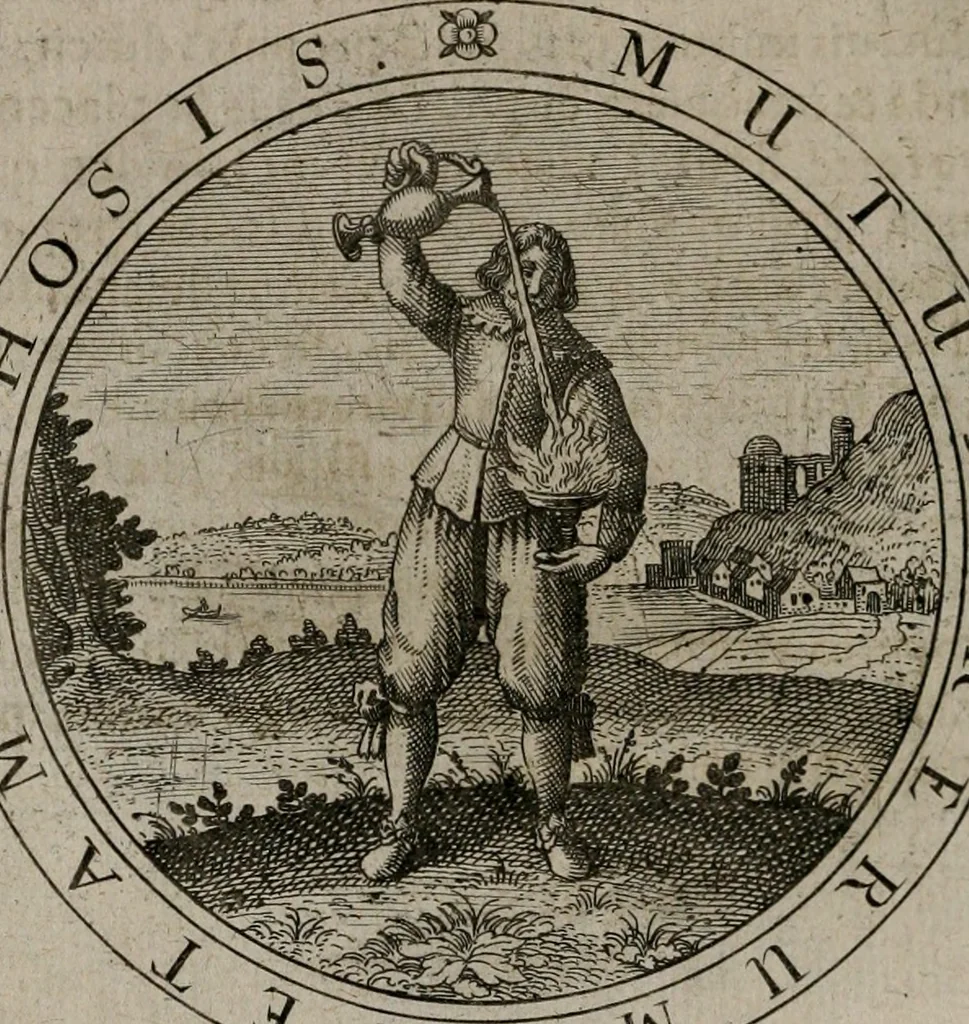 An illustration from Jacobi Bornitii emblemata ethico politica : ingenuâ atque eruditâ interpretatione nunc primùm illustrata / per M. Nicolaum Meerfeldt..., 1669, leaf 43