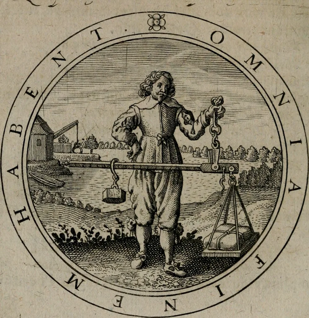 An illustration from Jacobi Bornitii emblemata ethico politica : ingenuâ atque eruditâ interpretatione nunc primùm illustrata / per M. Nicolaum Meerfeldt..., 1669, leaf 53